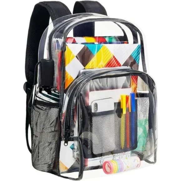Boutique Handbags - New Clear Backpack Heavy Duty PVC Transparent Backpack